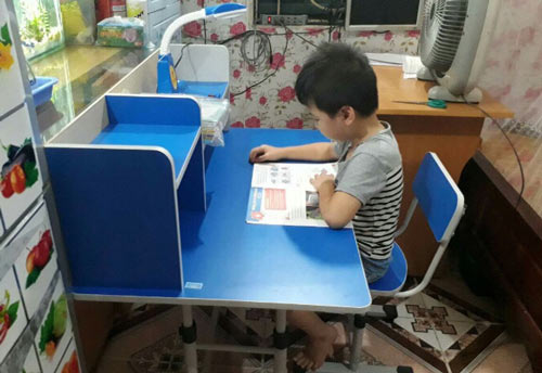 Bàn học liền giá sách Xuân Hòa 13-07