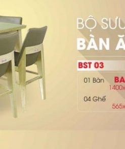 BỘ BÀN ĂN BA-02-01 VÀ GHẾ GA-03